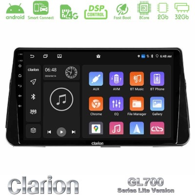 Clarion GL700 Lite Series 8Core Android ClarionOS 2+32GB Nissan Micra K14 Navigation Multimedia Tablet 9
