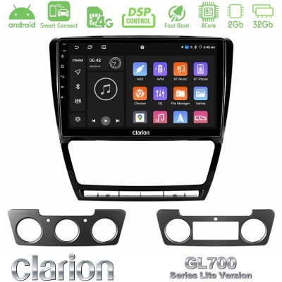 Clarion GL700 Lite Series 8Core Android ClarionOS 2+32GB Skoda Octavia 5 Navigation Multimedia Tablet 10