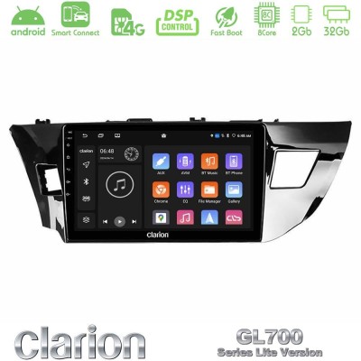 Clarion GL700 Lite Series 8Core Android ClarionOS 2+32GB Toyota Corolla 2014-2016 Navigation Multimedia Tablet 10