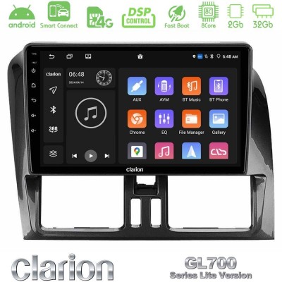 Clarion GL700 Lite Series 8Core Android ClarionOS 2+32GB Volvo XC60 2009-2012 Navigation Multimedia Tablet 9