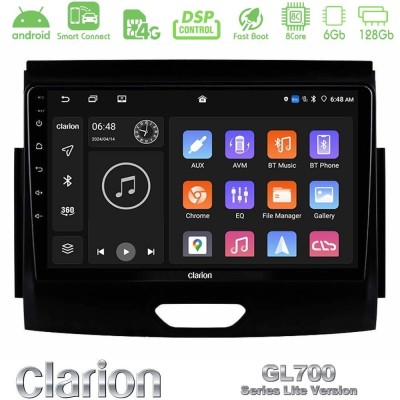 Clarion GL700 Lite Series 8Core Android ClarionOS 6+128GB Ford Ranger 2017-2022 Navigation Multimedia Tablet 9