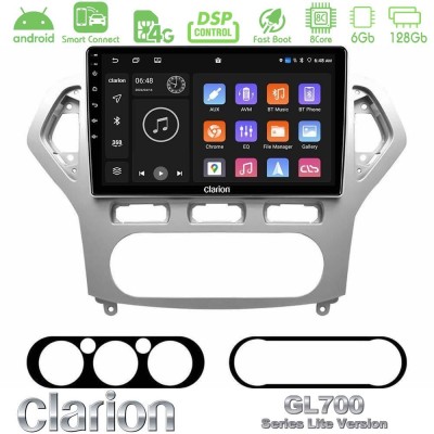 Clarion GL700 Lite Series 8Core Android ClarionOS 6+128GB Ford Mondeo 2007-2010 AUTO A/C Navigation Multimedia Tablet 10