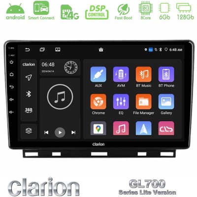 Clarion GL700 Lite Series 8Core Android ClarionOS 6+128GB Renault Clio 5 2020-2025 Navigation Multimedia Tablet 9
