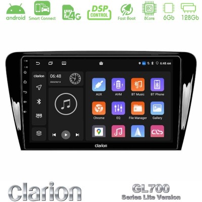 Clarion GL700 Lite Series 8Core Android ClarionOS 6+128GB Skoda Octavia 7 Navigation Multimedia Tablet 10