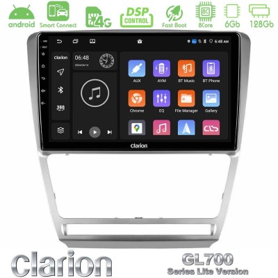 Clarion GL700 Lite Series 8Core Android ClarionOS 6+128GB Skoda Octavia 5 Navigation Multimedia Tablet 10