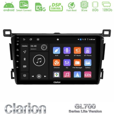 Clarion GL700 Lite Series 8Core Android ClarionOS 6+128GB Toyota RAV4 2013-2018 Navigation Multimedia Tablet 9
