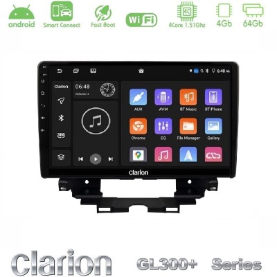 Clarion GL300+ Series 4Core Android ClarionOS 4+64GB  Renault Kangoo / Nissan Townstar 2022-> Navigation Multimedia Tablet 10