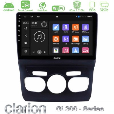 Clarion GL300 Series 4Core Android ClarionOS 2+32GB Citroen C4L Navigation Multimedia Tablet 10