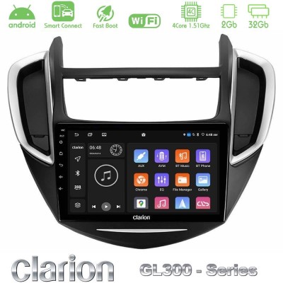 Clarion GL300 Series 4Core Android ClarionOS 2+32GB Chevrolet Trax 2013-2020 Navigation Multimedia Tablet 9
