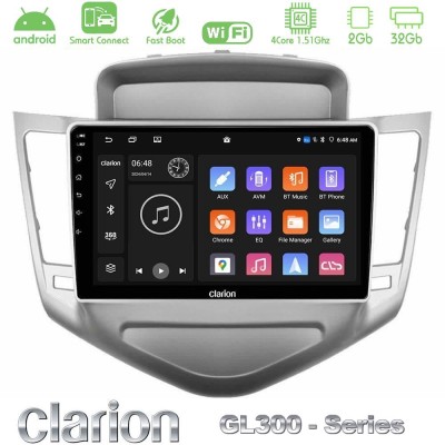 Clarion GL300 Series 4Core Android ClarionOS 2+32GB Chevrolet Cruze 2009-2012 Navigation Multimedia Tablet 9