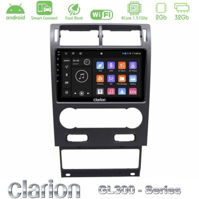 Clarion GL300 Series 4Core Android ClarionOS 2+32GB Ford Mondeo 2004-2007 Navigation Multimedia Tablet 9