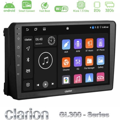 Clarion GL300 Series 4Core Android ClarionOS 2+32GB Ford 2007-> Navigation Multimedia Tablet 9