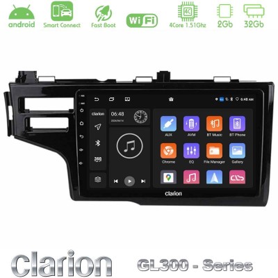 Clarion GL300 Series 4Core Android ClarionOS 2+32GB Honda Jazz 2013-2020 Navigation Multimedia Tablet 9