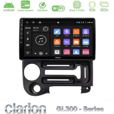 Clarion GL300 Series 4Core Android ClarionOS 2+32GB Hyundai Atos 1997 – 2010 Navigation Multimedia Tablet 9