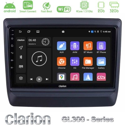 Clarion GL300 Series 4Core Android ClarionOS 2+32GB Isuzu D-MAX 2020-2023 Navigation Multimedia Tablet 9