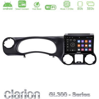 Clarion GL300 Series 4Core Android ClarionOS 2+32GB Jeep Wrangler 2011-2014 Navigation Multimedia Tablet 10