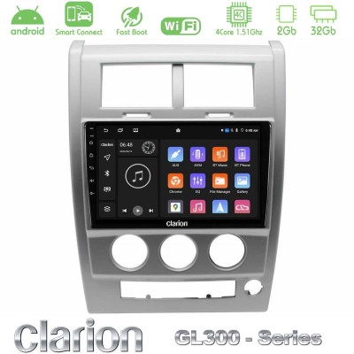 Clarion GL300 Series 4Core Android ClarionOS 2+32GB Jeep Cherokee (KK) 2008-2012 Navigation Multimedia Tablet 10