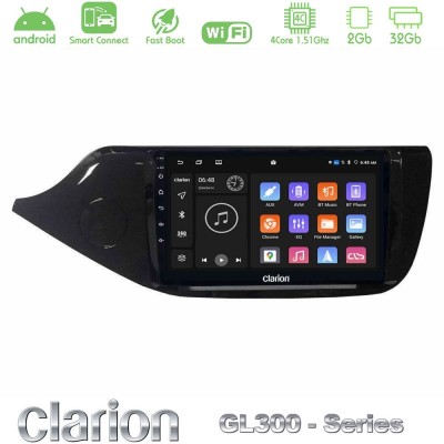 Clarion GL300 Series 4Core Android ClarionOS 2+32GB Kia Ceed 2013-2017 Navigation Multimedia Tablet 9