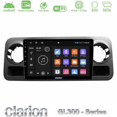 Clarion GL300 Series 4Core Android ClarionOS 2+32GB Mercedes Sprinter W907 Navigation Multimedia Tablet 10