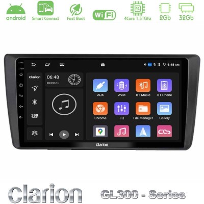 Clarion GL300 Series Skoda Octavia 2004-2012 4Core Android ClarionOS 2+32GB Navigation Multimedia Tablet 9