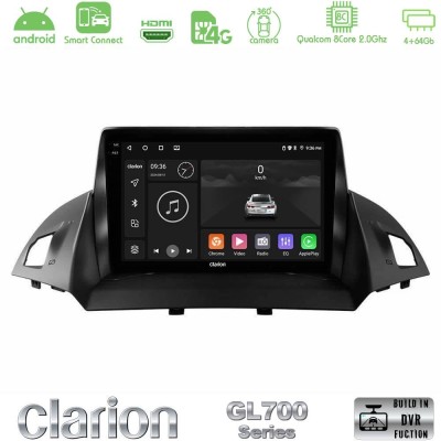 Clarion GL700 QUALCOMM Series 8Core Android ClarionOS 4+64GB Ford C-Max/Kuga Navigation Multimedia Tablet 9