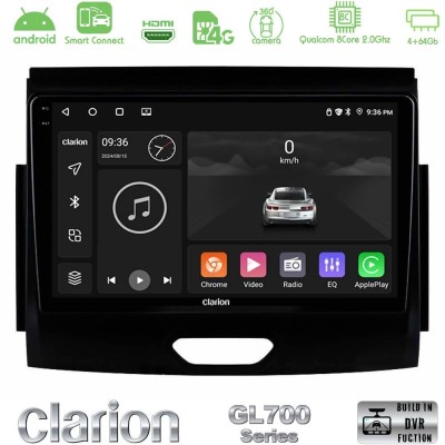 Clarion GL700 QUALCOMM Series 8Core Android ClarionOS 4+64GB Ford Ranger 2017-2022 Navigation Multimedia Tablet 9