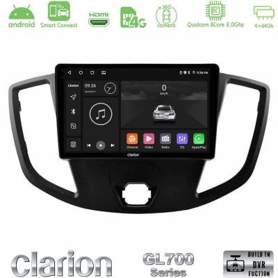 Clarion GL700 QUALCOMM Series 8Core Android ClarionOS 4+64GB Ford Transit 2014-> Navigation Multimedia Tablet 9
