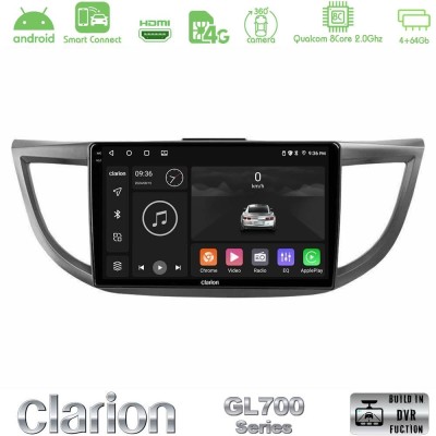 Clarion GL700 QUALCOMM Series 8Core Android ClarionOS 4+64GB Honda CRV 2012-2017 Navigation Multimedia Tablet 9
