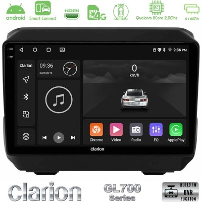 Clarion GL700 QUALCOMM Series 8Core Android ClarionOS 4+64GB Jeep Wrangler 2018-> Navigation Multimedia Tablet 9