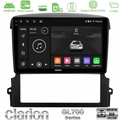 Clarion GL700 QUALCOMM Series 8Core Android ClarionOS 4+64GB Kia Sorento Navigation Multimedia Tablet 9