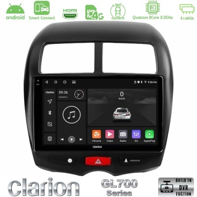 Clarion GL700 QUALCOMM Series 8Core Android ClarionOS 4+64GB Mitsubishi ASX Navigation Multimedia Tablet 10