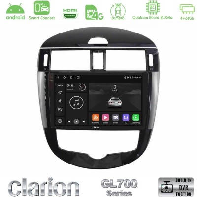 Clarion GL700 QUALCOMM Series 8Core Android ClarionOS 4+64GB Nissan Pulsar 2015-2018 Navigation Multimedia Tablet 9