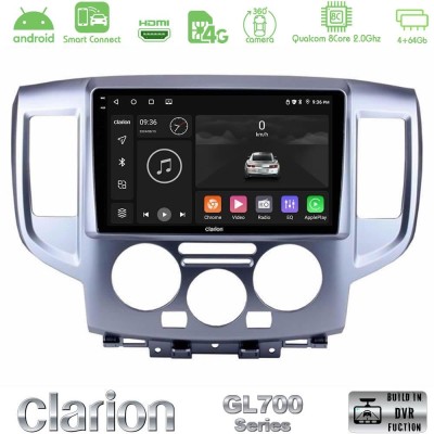 Clarion GL700 QUALCOMM Series 8Core Android ClarionOS 4+64GB Nissan NV200 Navigation Multimedia Tablet 9