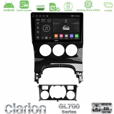 Clarion GL700 QUALCOMM Series 8Core Android ClarionOS 4+64GB Peugeot 3008 AUTO A/C Navigation Multimedia Tablet 9