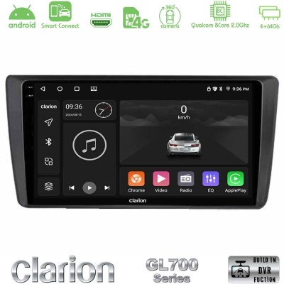 Clarion GL700 QUALCOMM Series Skoda Octavia 2004-2012 8Core Android ClarionOS 4+64GB Navigation Multimedia Tablet 9
