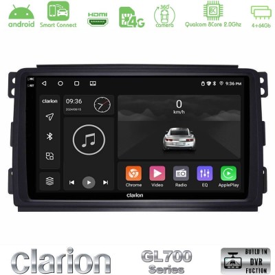 Clarion GL700 QUALCOMM Series 8Core Android ClarionOS 4+64GB Smart 451 Navigation Multimedia Tablet 9