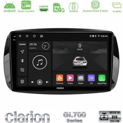 Clarion GL700 QUALCOMM Series 8Core Android ClarionOS 4+64GB Smart 453 Navigation Multimedia Tablet 9