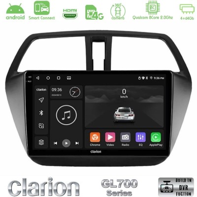 Clarion GL700 QUALCOMM Series 8Core Android ClarionOS 4+64GB Suzuki SX4 S-Cross Navigation Multimedia Tablet 9