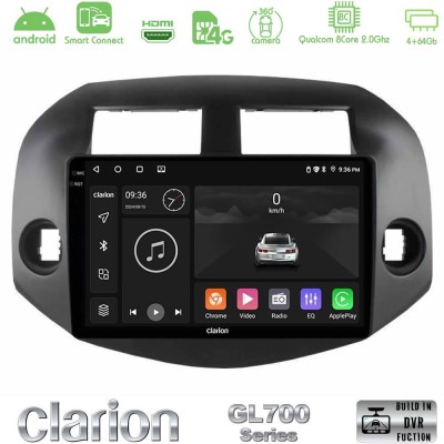 Clarion GL700 QUALCOMM Series 8Core Android ClarionOS 4+64GB Toyota Rav4 2006-2012 Navigation Multimedia Tablet 10