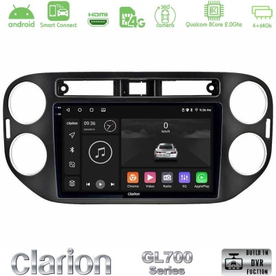 Clarion GL700 QUALCOMM Series 8Core Android ClarionOS 4+64GB VW Tiguan Navigation Multimedia Tablet 9