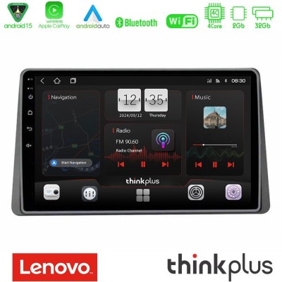 Lenovo Thinkplus Series 4Core Android15 2+32GB  Renault Arkana 2019-> Navigation Multimedia Tablet 10