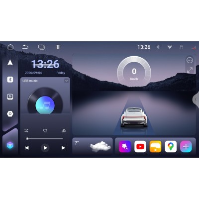 Bizzar 2DIN Deck 8core Android15 4+64GB Navigation Multimedia Deckless 6.9