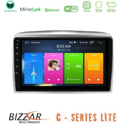 Bizzar C Series Lite 4Core Android14 2+32GB Lancia Ypsilon 2003 – 2011 Navigation Multimedia Tablet 9
